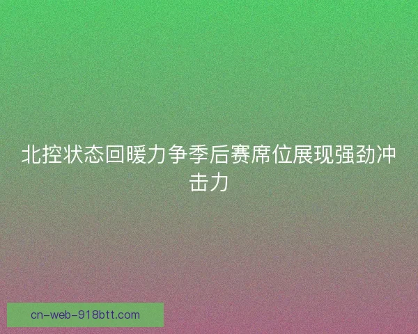 北控状态回暖力争季后赛席位展现强劲冲击力